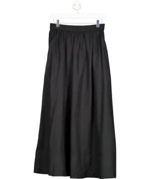 Arket Black Linen Midi Skirt UK 8