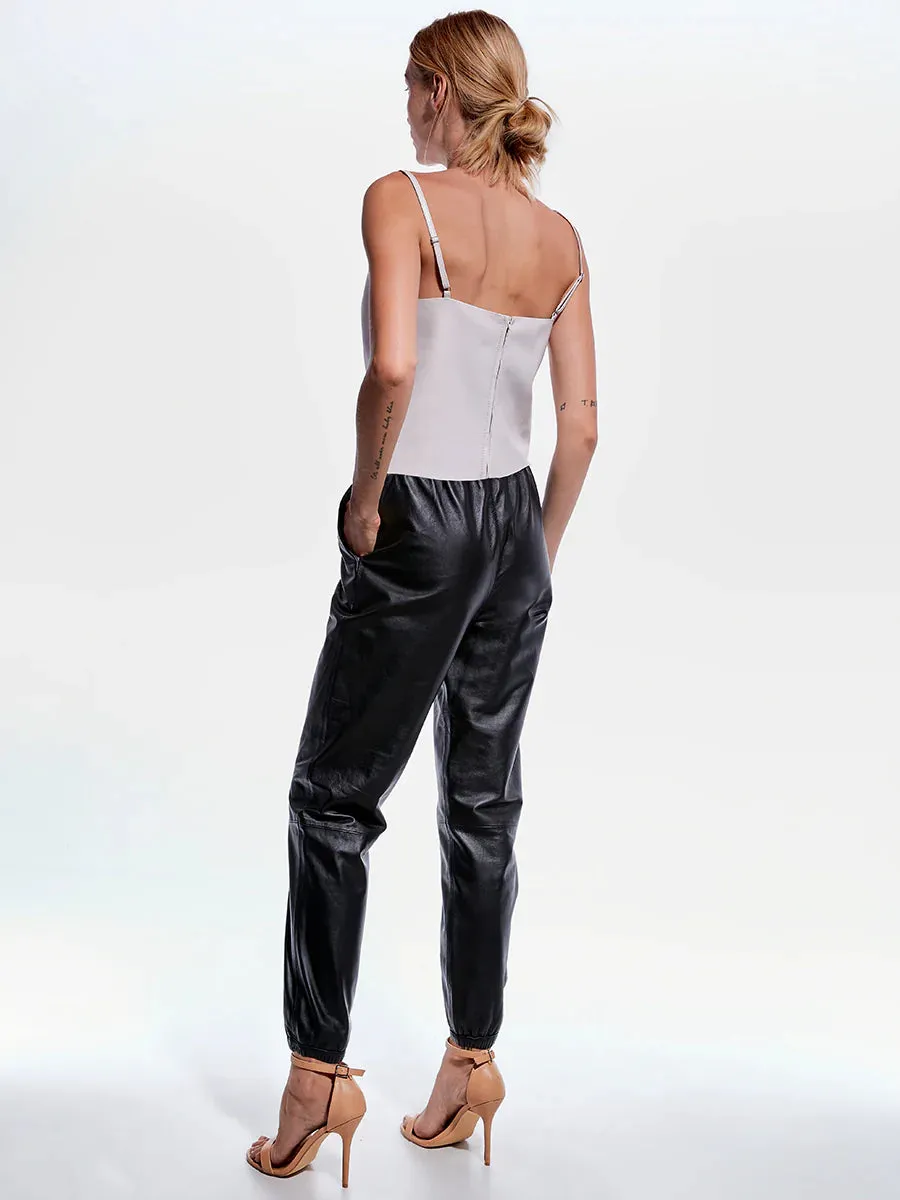 AS by DF Penny Recycled Leather Cami - Buttercream