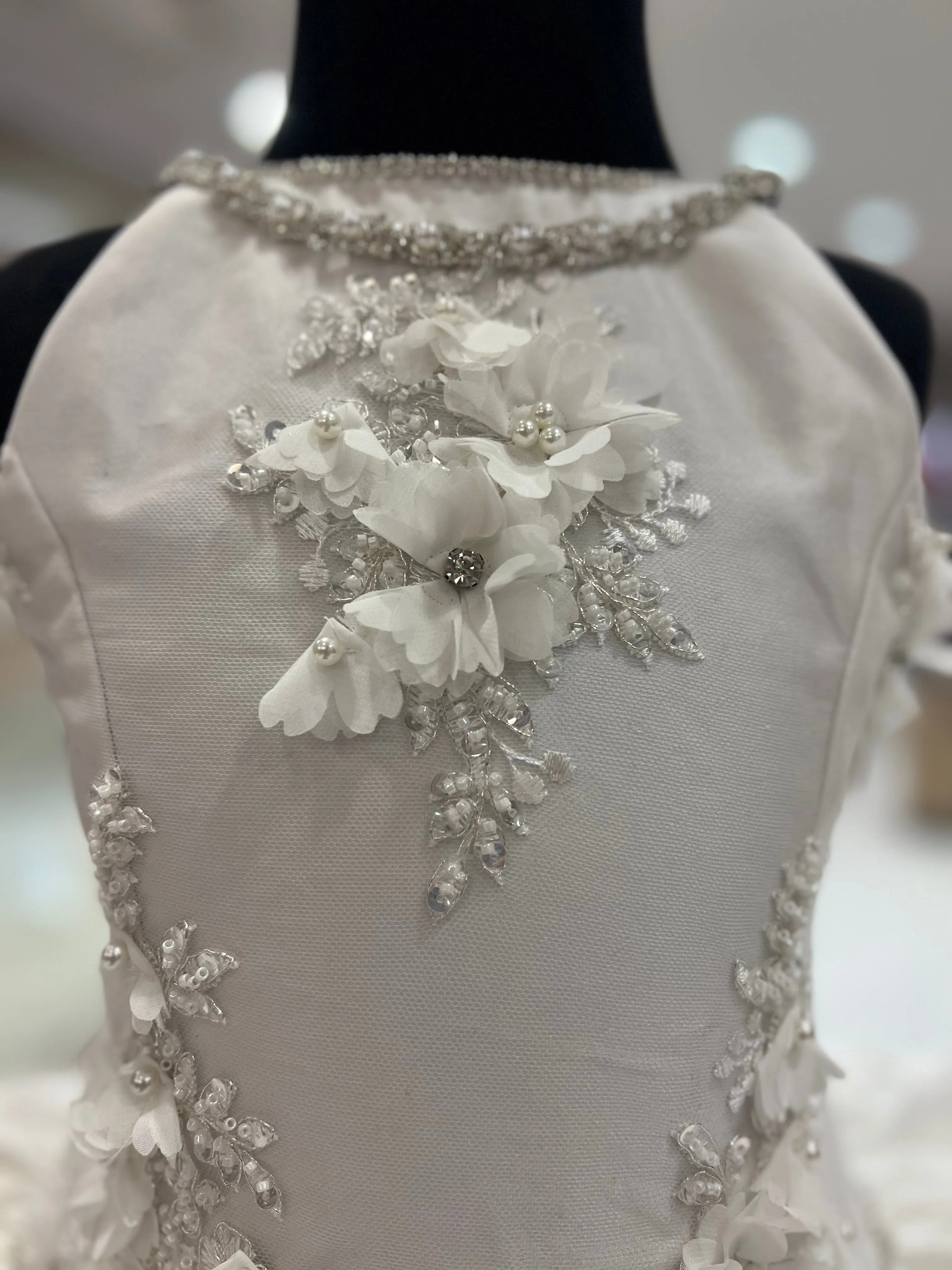 Christie Helene Belize Dress in Dimensional Lace