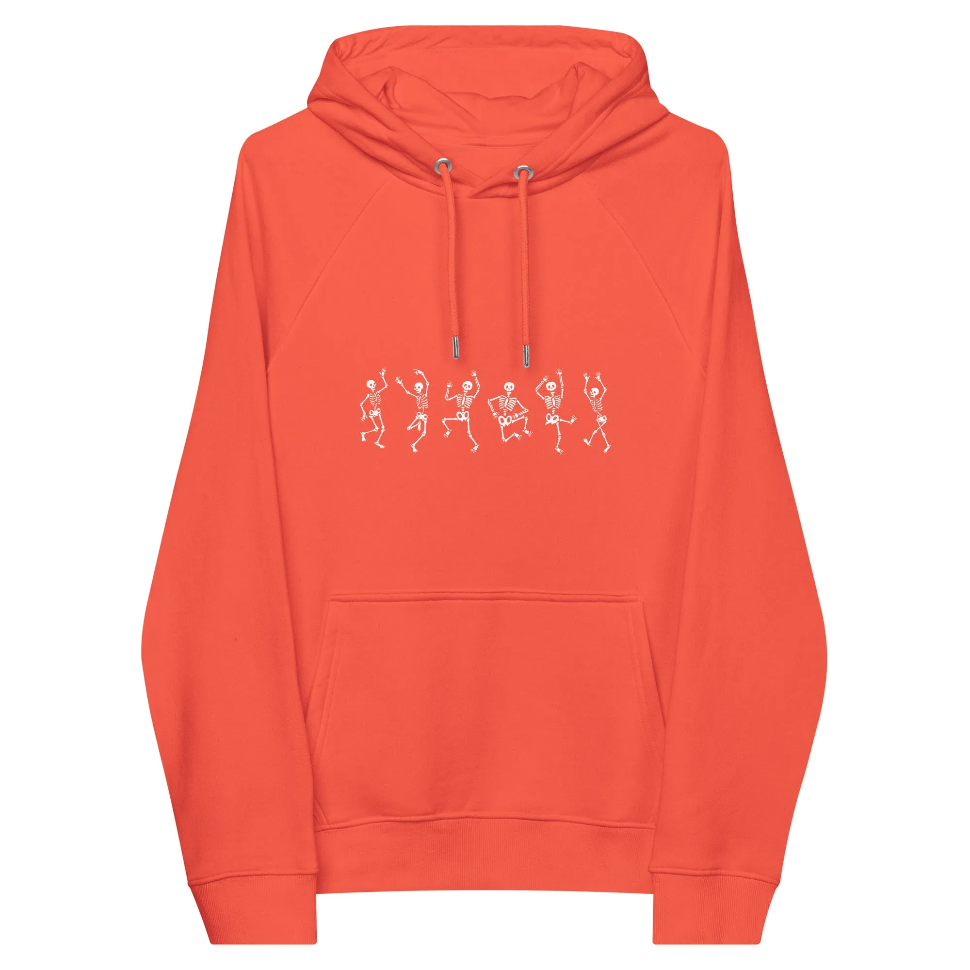 Dancing Skeletons Halloween Graphic Men Eco Raglan Hoodie