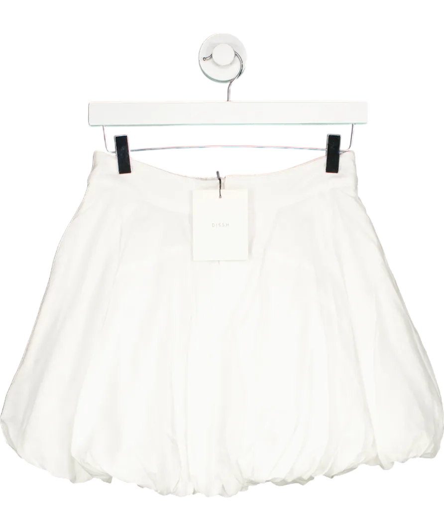 DISSH White Maria Linen Mini Skirt UK 6