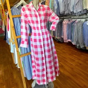Emma Dress - Pink Check