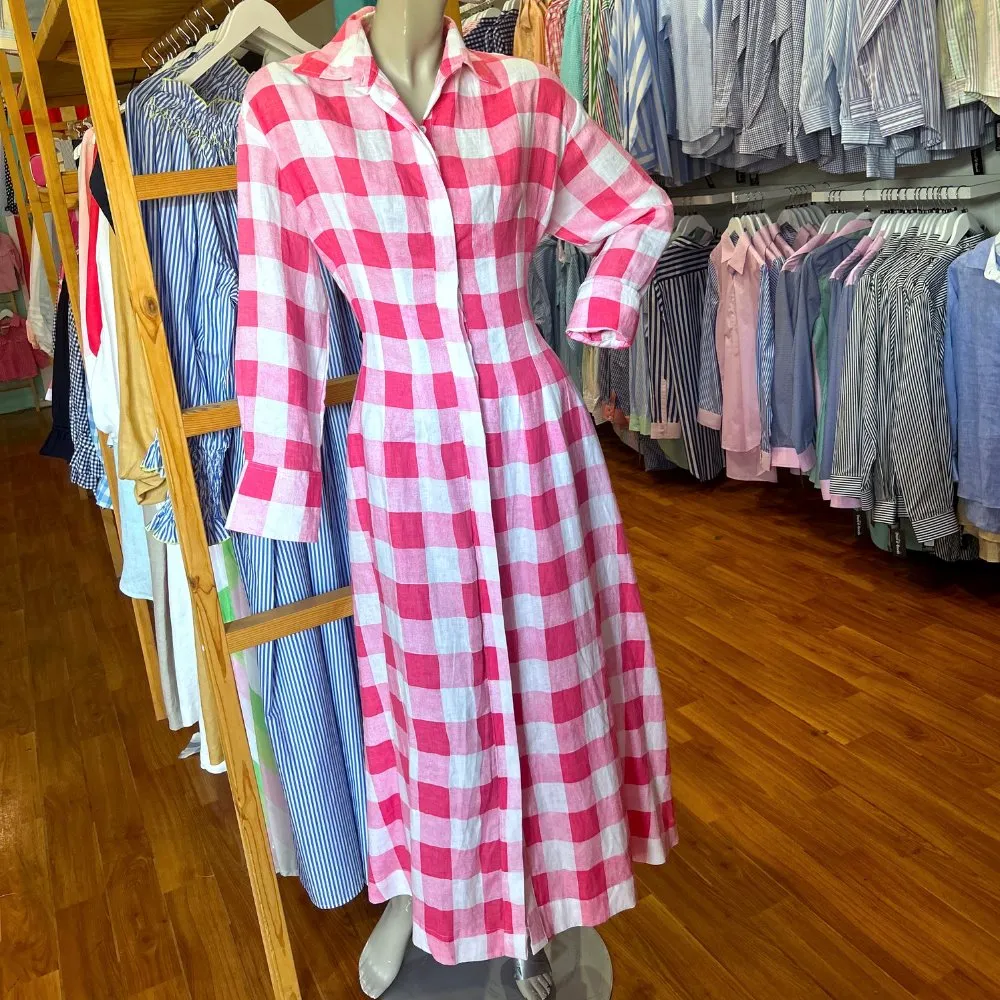 Emma Dress - Pink Check