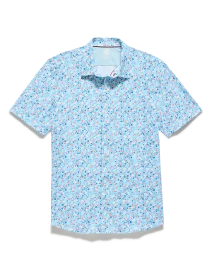 Flag and Anthem Journey SS Stretch Shirt - Blue Coral / Floral