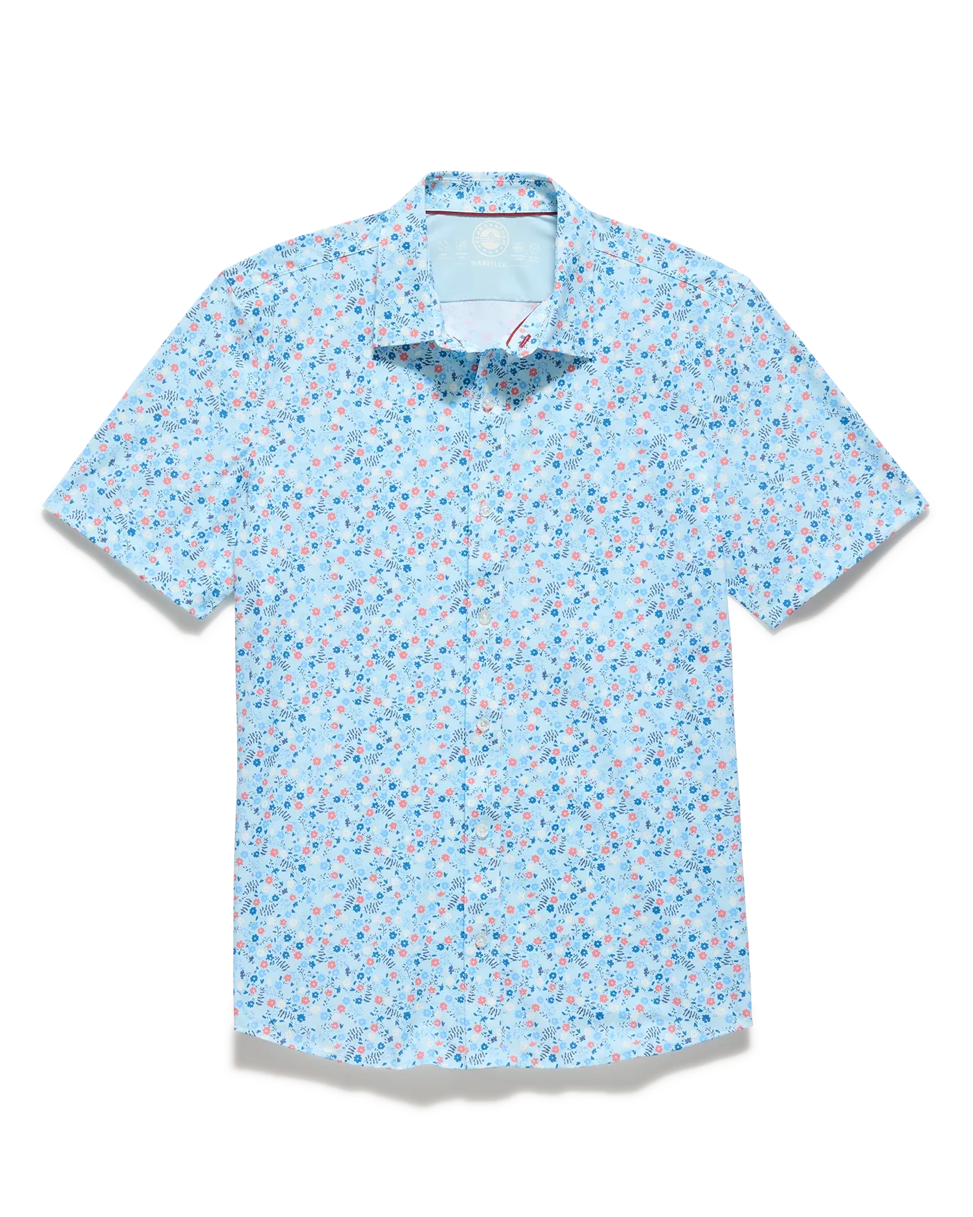 Flag and Anthem Journey SS Stretch Shirt - Blue Coral / Floral