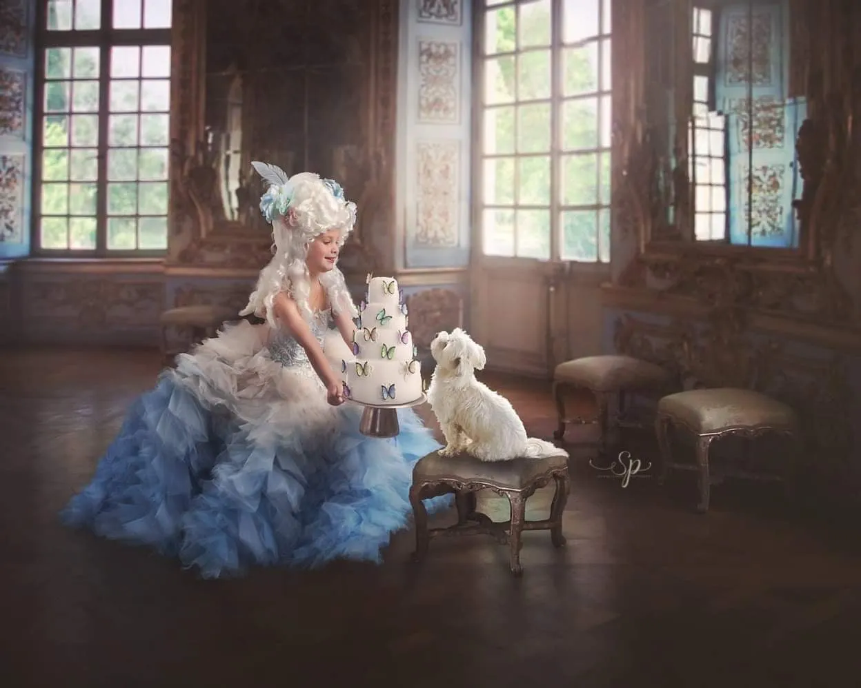Let them eat cake! (blue dress)