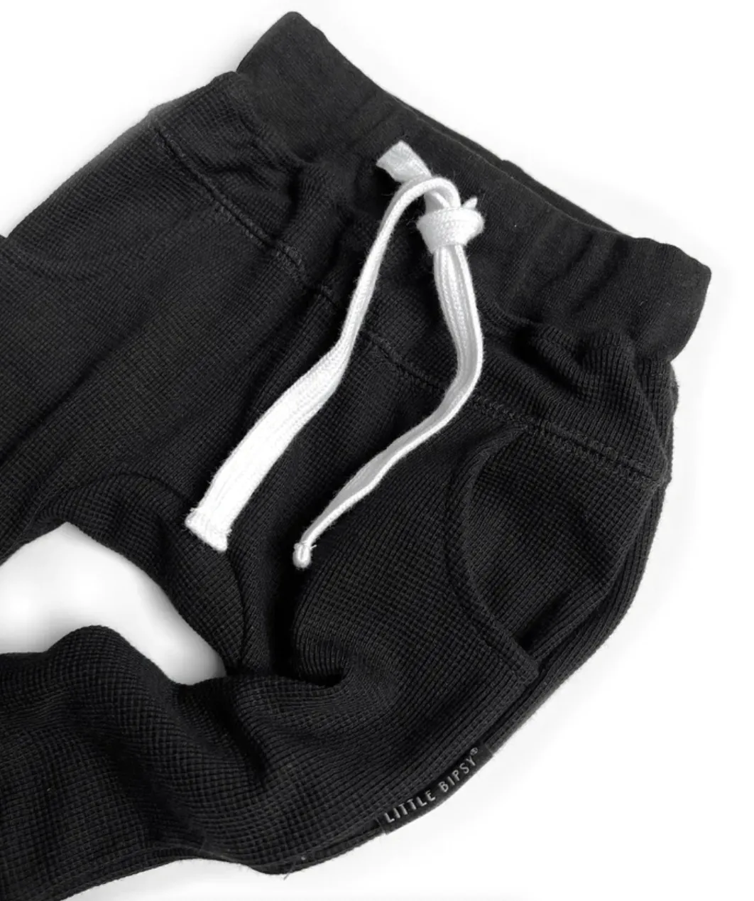 Little Bipsy - Waffle Joggers in Black