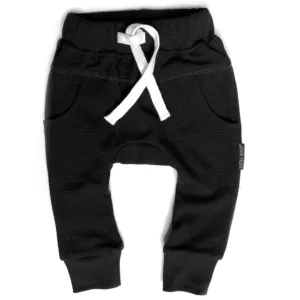 Little Bipsy - Waffle Joggers in Black