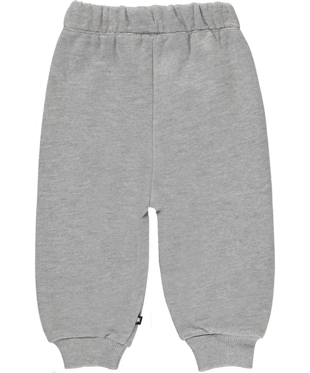 Molo Simeon Organic Cotton Sweatpant | Grey Melange | Molo