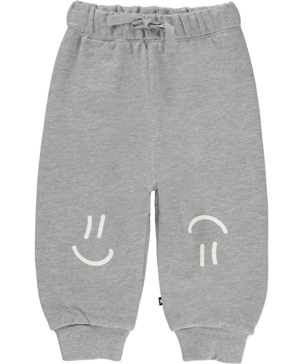 Molo Simeon Organic Cotton Sweatpant | Grey Melange | Molo
