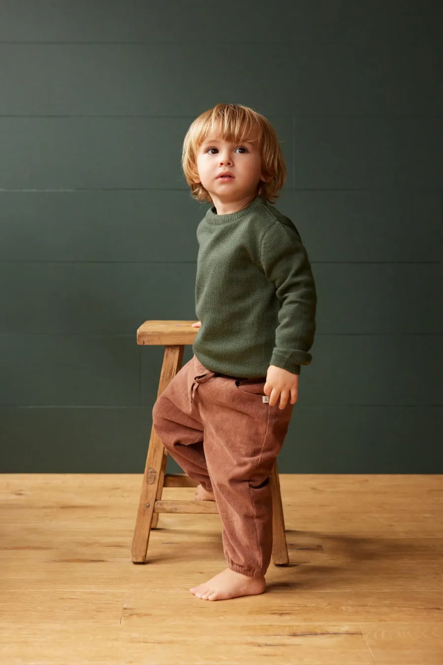 Nature Baby Merino Knit Pullover - Thyme