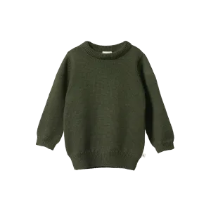 Nature Baby Merino Knit Pullover - Thyme