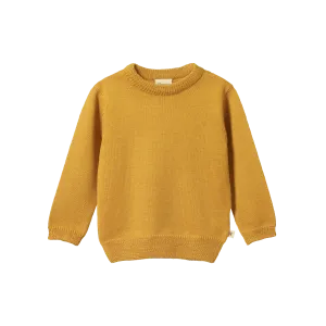 Nature Baby Merino Knit Pullover - Yellow Sun