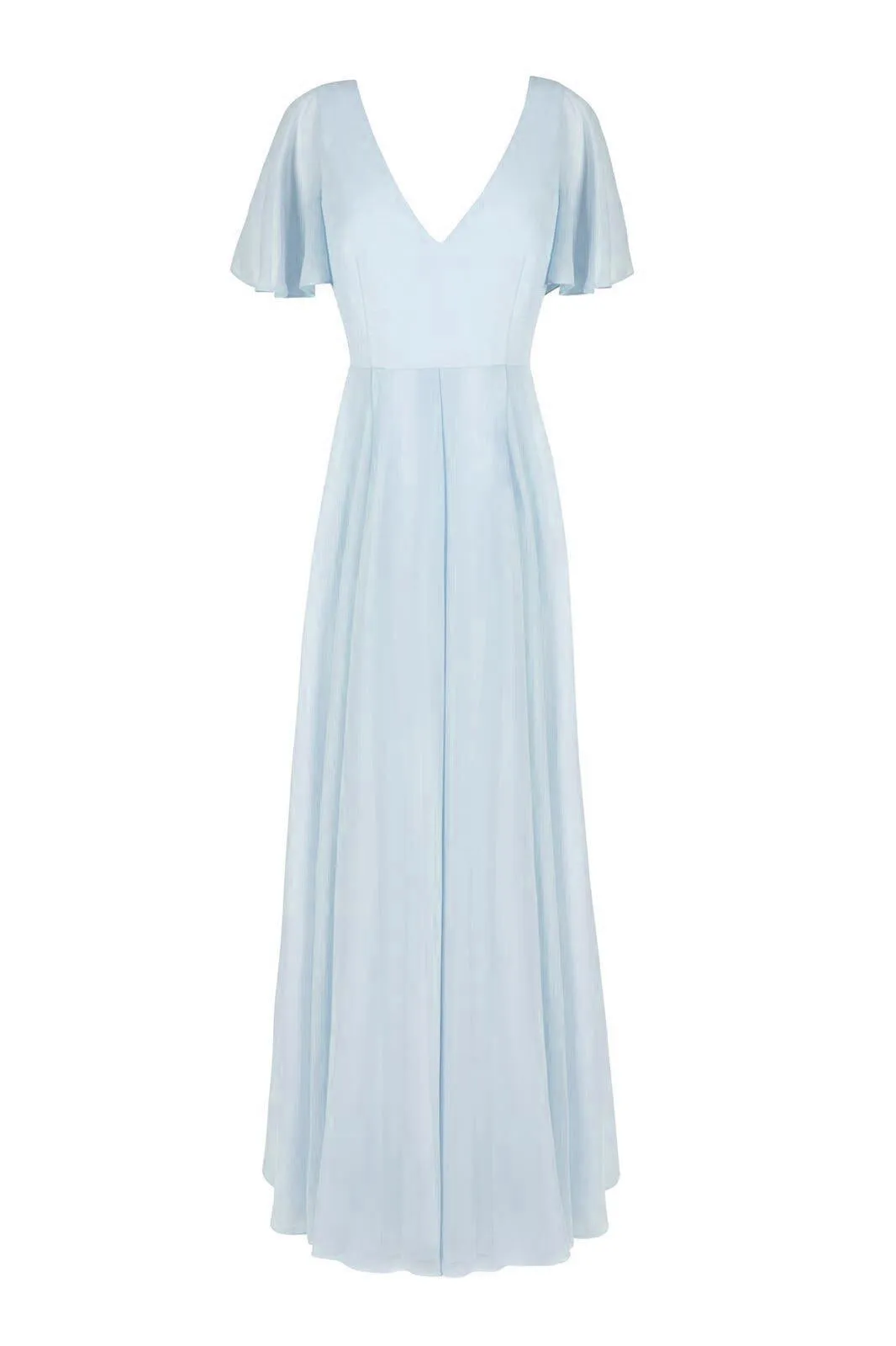 Phoebe Bridesmaid Dress In Powder Blue Chiffon