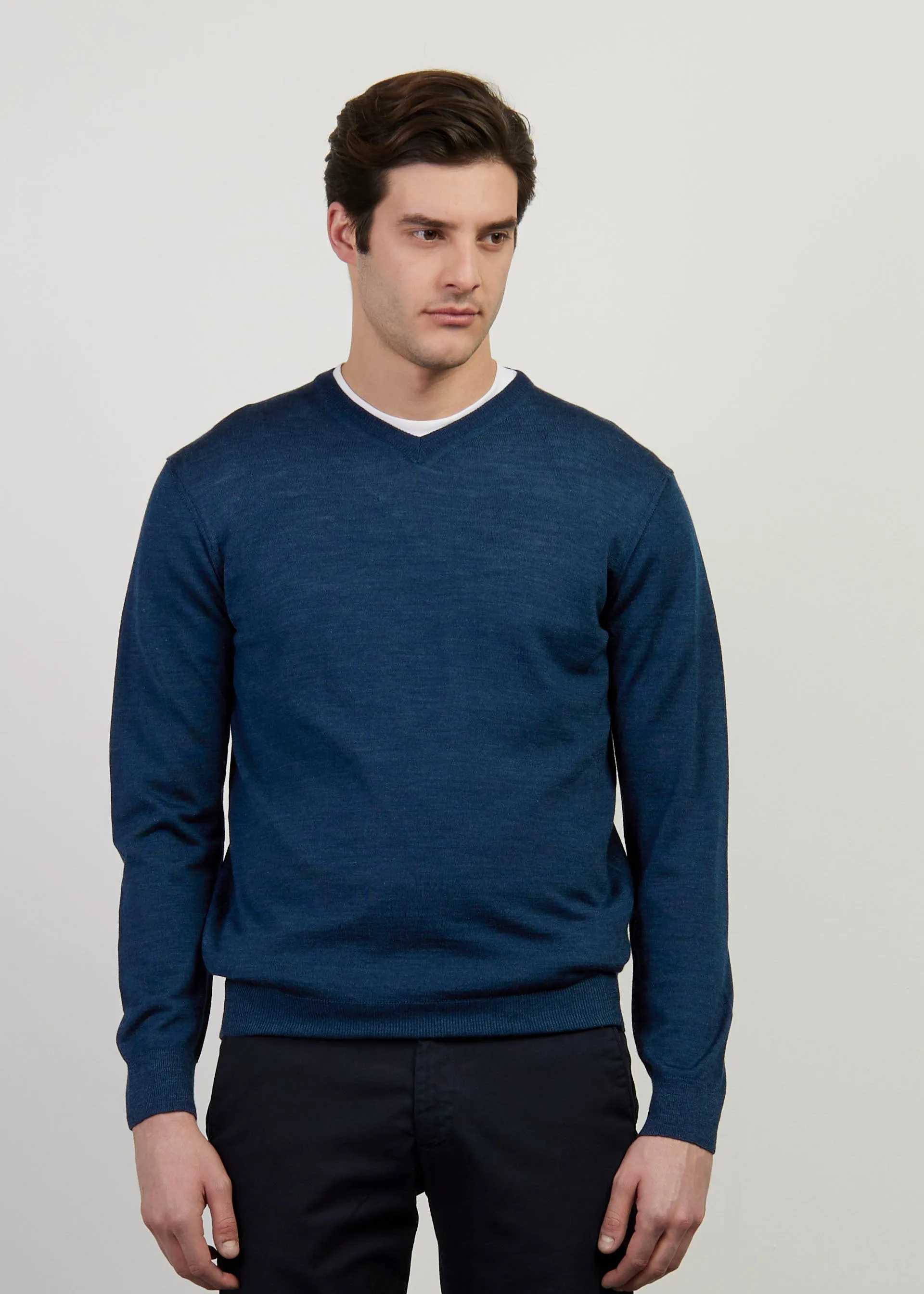 Pullover merino e seta