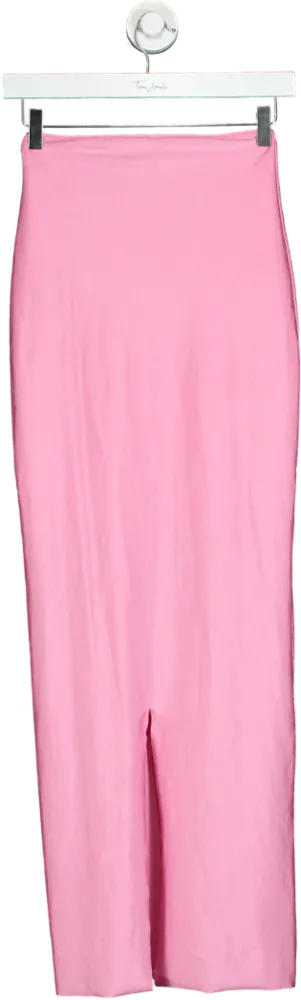 Rezek Pink Midi Shimmy Skirt UK XS