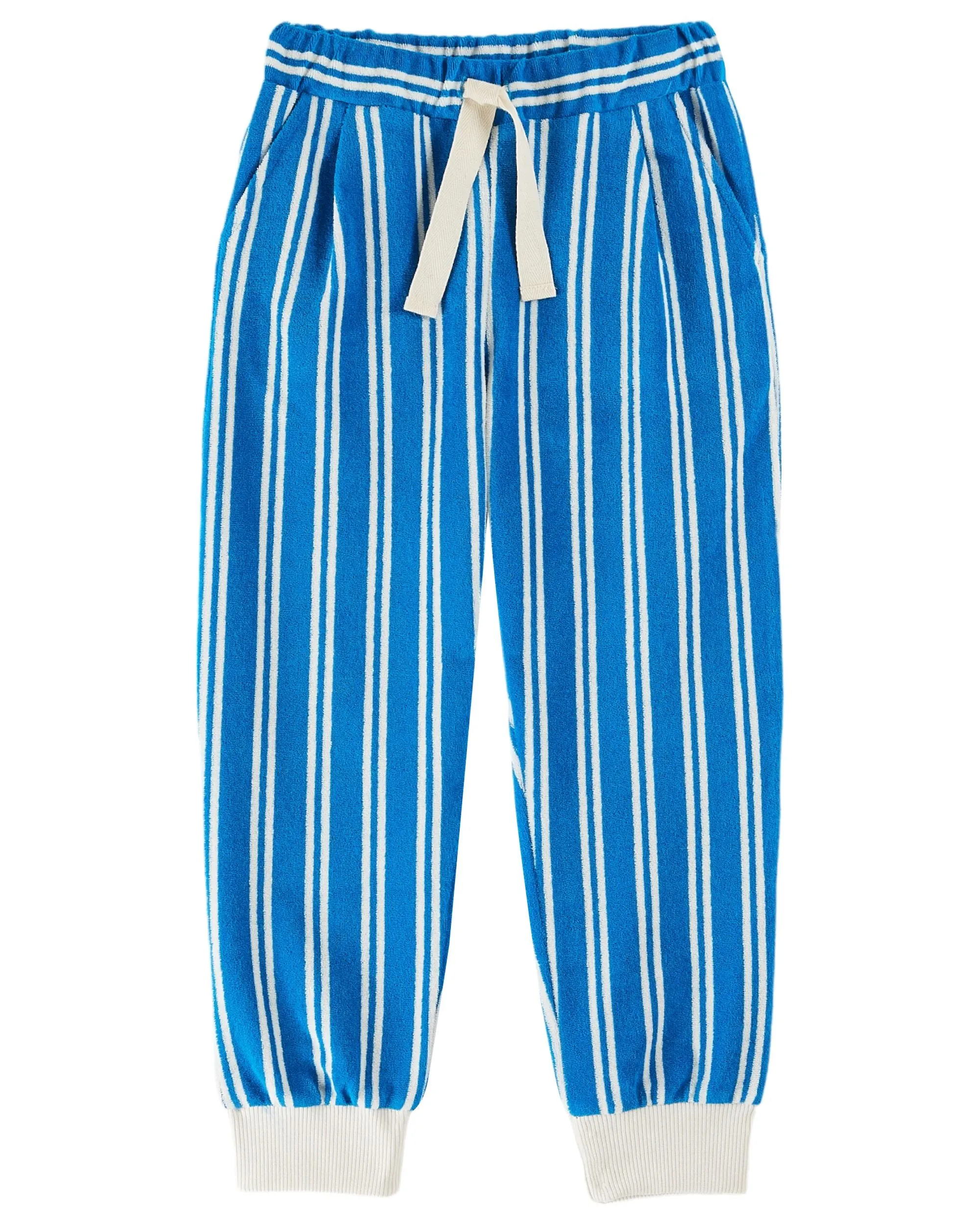 Stripe Joggers in Azur