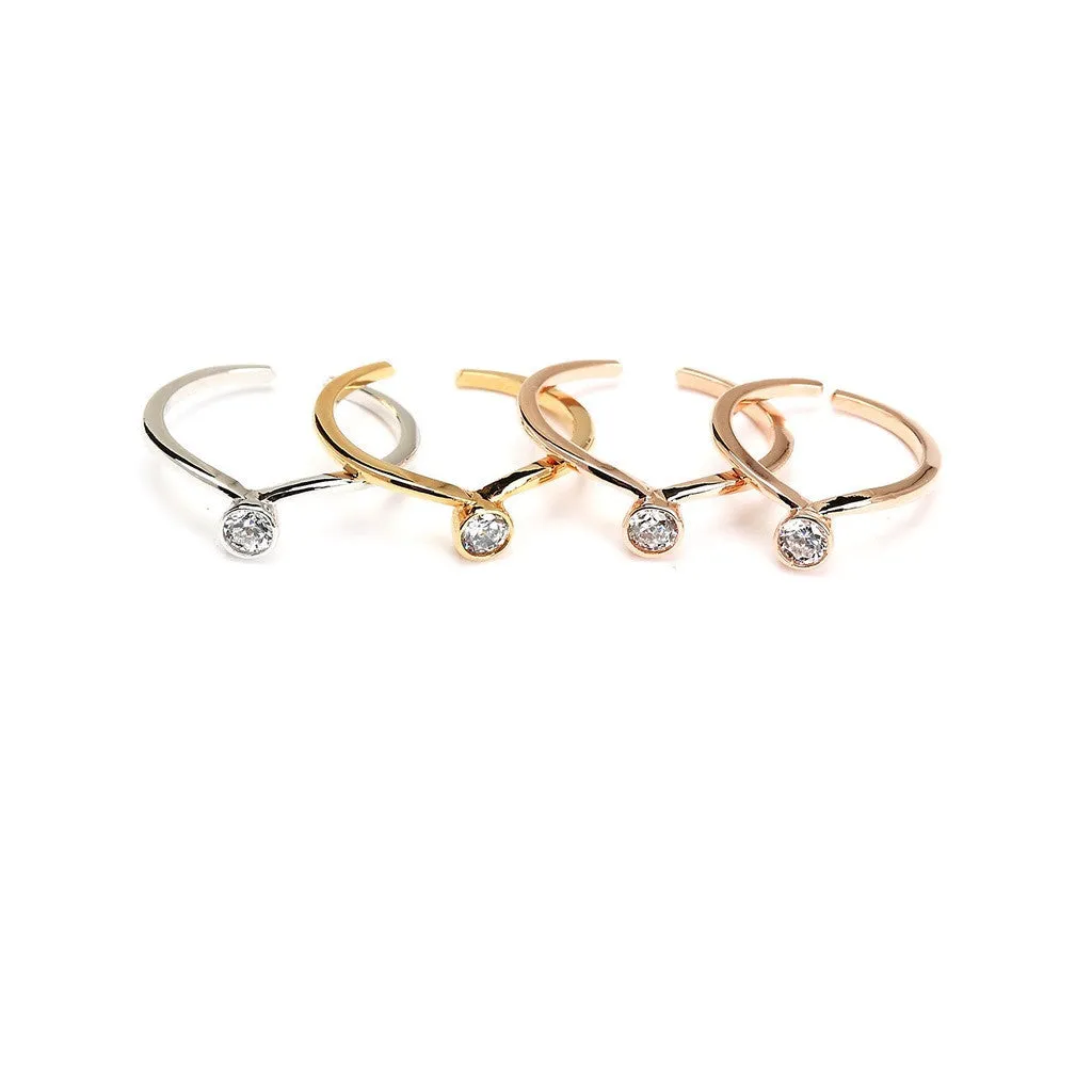 Twinkle On Silver Plated Rings